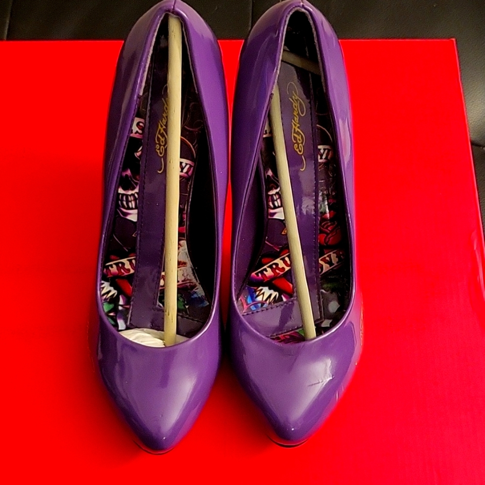 Purple Ed Hardy Pumps, size 7